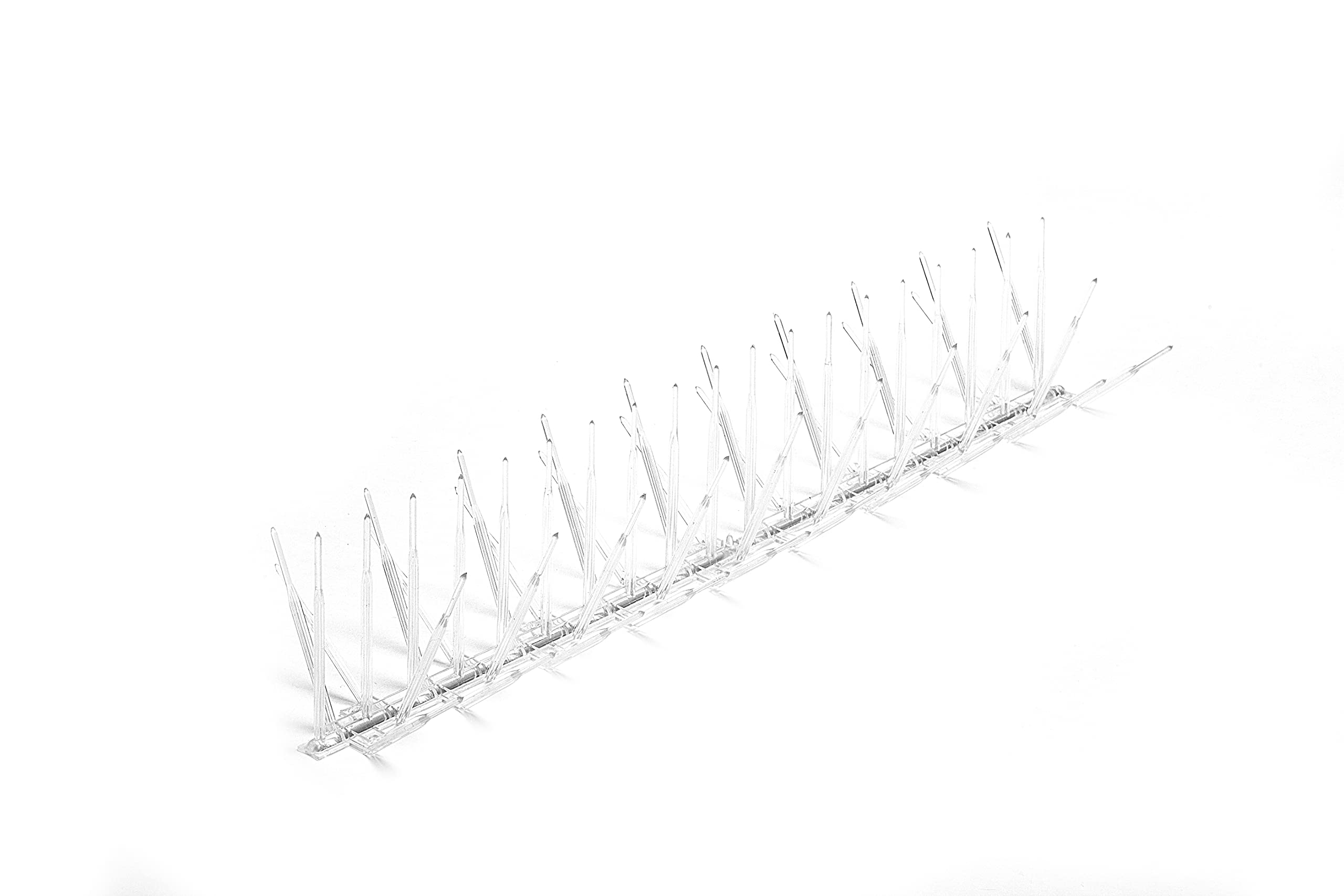 Plastic Bird Spikes, 7-Inch Wide (24-Feet), Clear, UV Stabilized Polycarbonate
