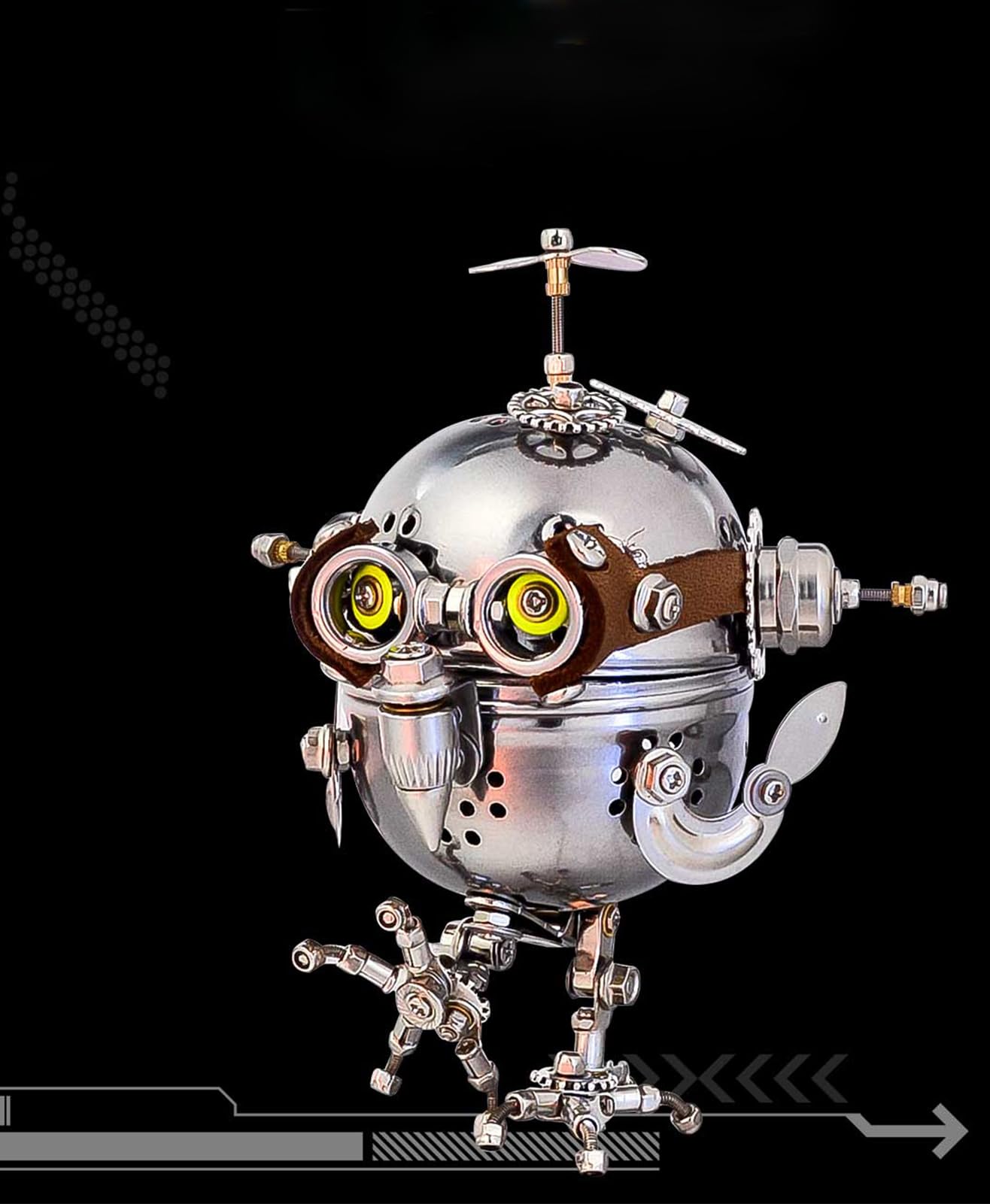 Metalkitor Metalowe puzzle 3D dla dorosłych, wzór jajka sowy, DIY, ozdoba - układanie, rękodzieło, łamigłówka - idealna dekoracja biurka i wybór na prezent (110 szt.)