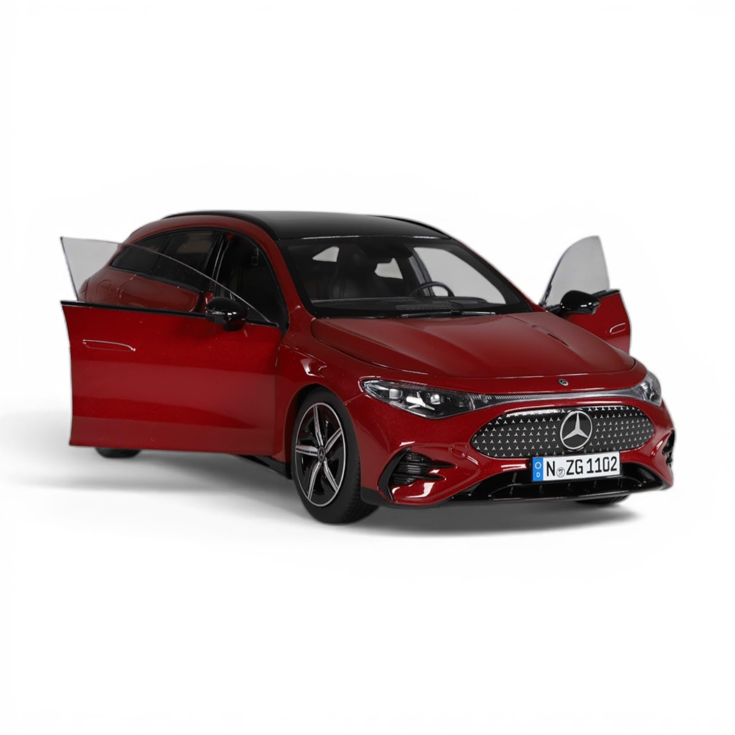 Mercedes Benz CLA Shooting Brake con tecnologia EQ 1:18 Modellino Auto Diecast - Miniatura Premium in bianco polare con tecnologia EQ, modello in metallo ricco di dettagli per collezionisti (rosso
