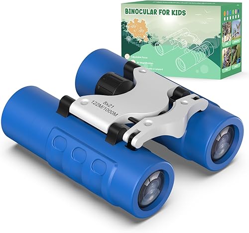 Miniatura 1 de HAKPNEW Juguetes para niños y niñas de 3, 4, 5, 6, 7, 8 años, prismáticos compactos de alta resolución de 8 x 21 pulgadas, a prueba de golpes,