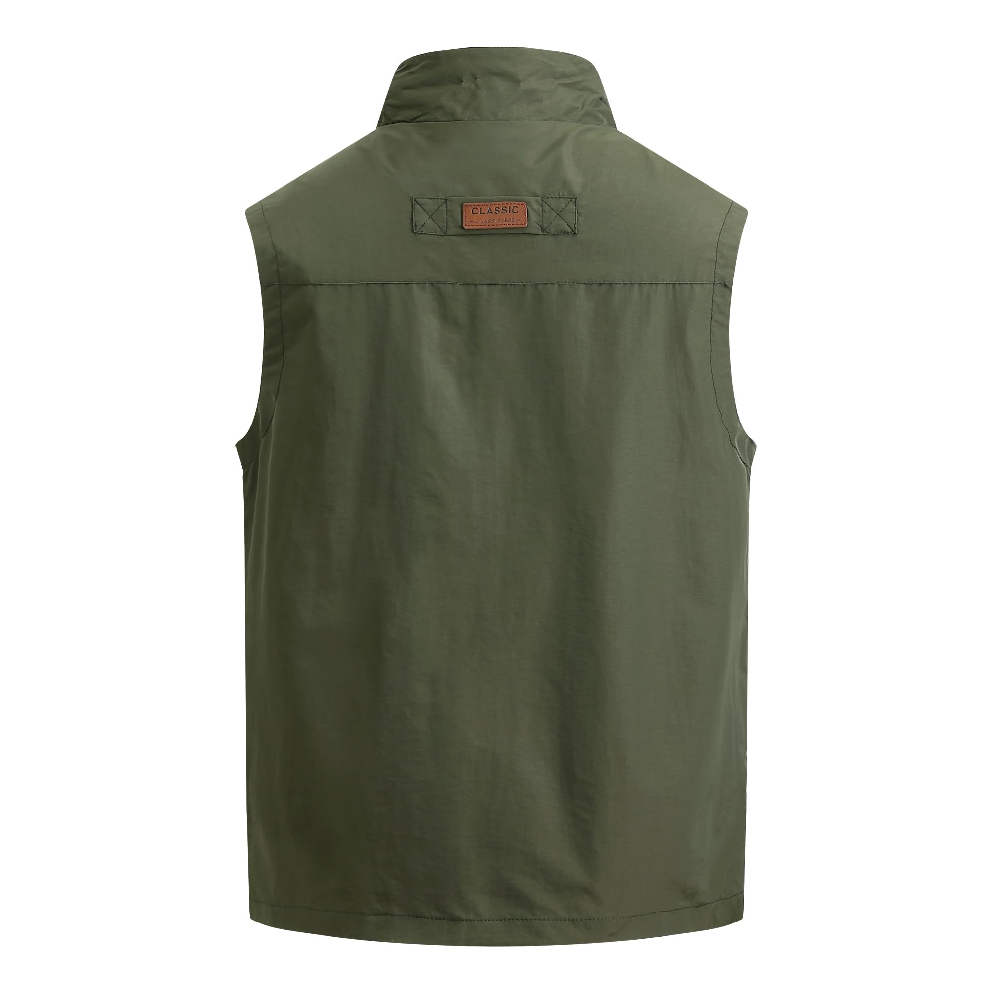 Chaleco de Pesca Multi Bolsillos Transpirable Secado Rápido para Hombre Trabajo Senderismo