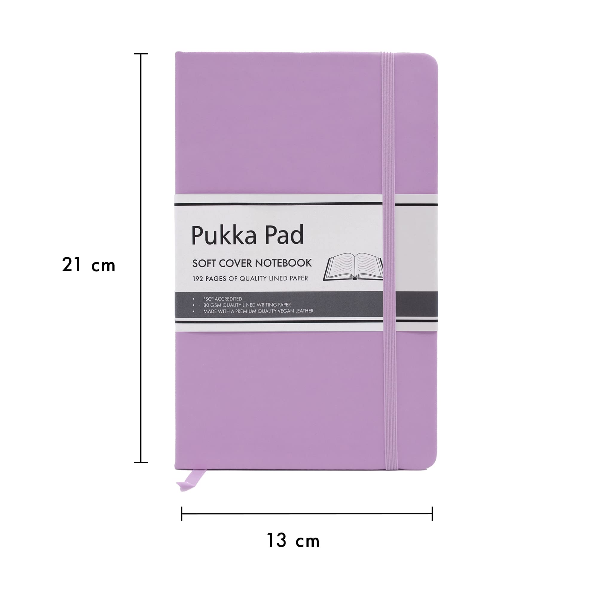 Pukka Pad, Soft Cover Notebook, 192 Pages of 80GSM Acid-Free Lined Paper, Vegan Leather Cover with Inner Pocket - Image 2
