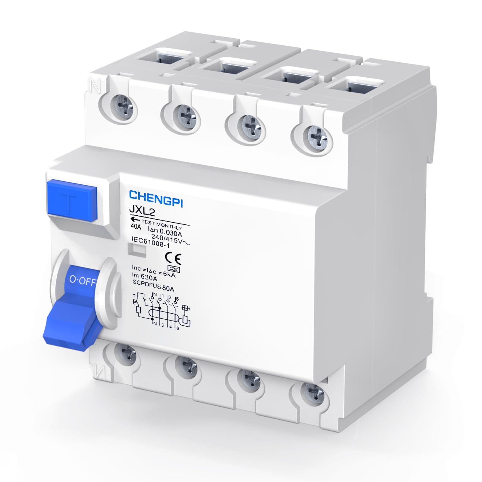 FI-SCHALTER 16,25,40,63A 2P 4P 30mA 300mA Typ A,AC,FI-Schutzschalter GACIA TÜV E - Foto 8