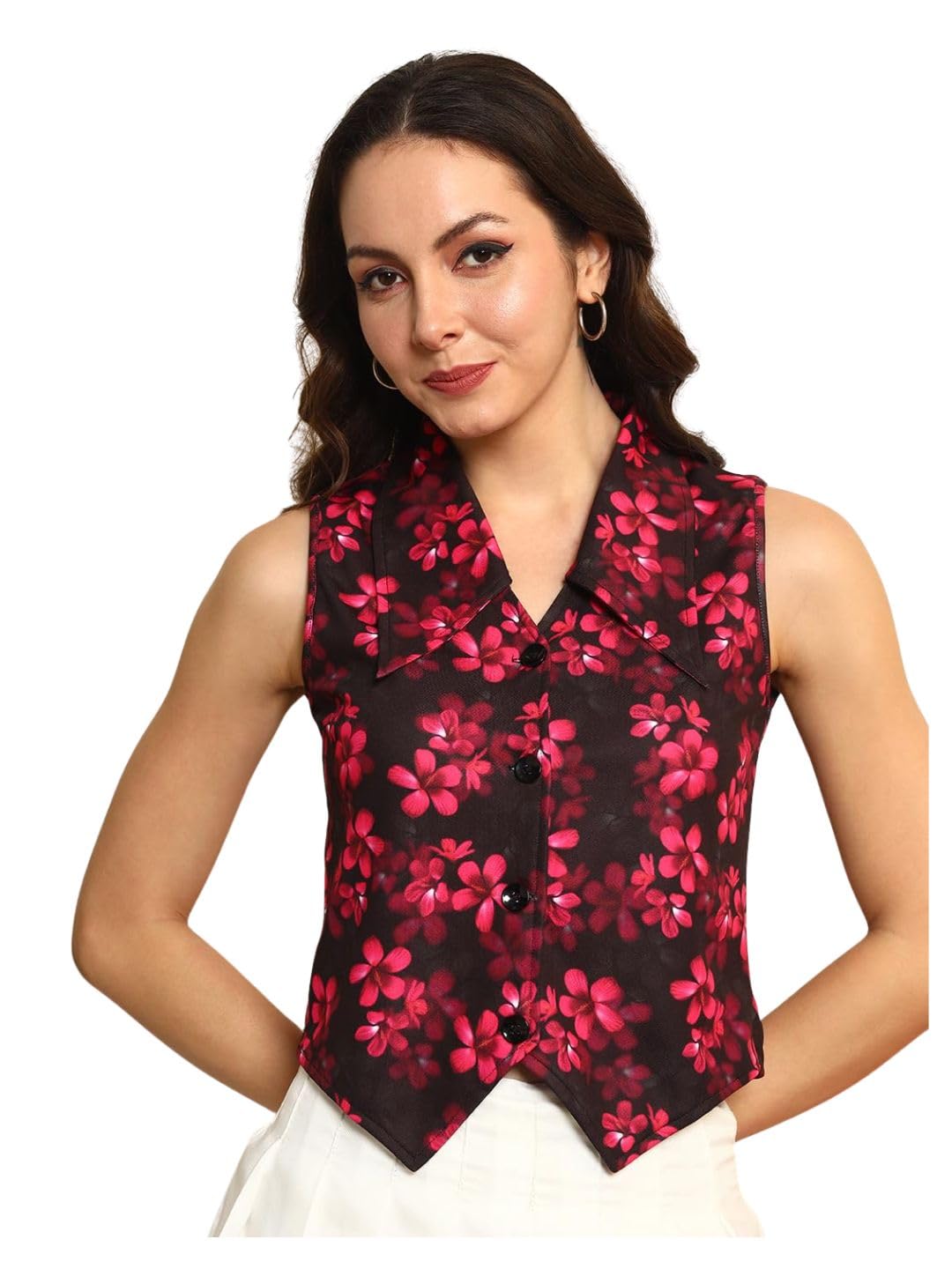 tandul Women's Multicolor Waistcoat - Cotton Waistcoat For Women Soft & Breathable & Comfortable Outfits for Office, Casual, Festive & Party (11814)-picture-45
