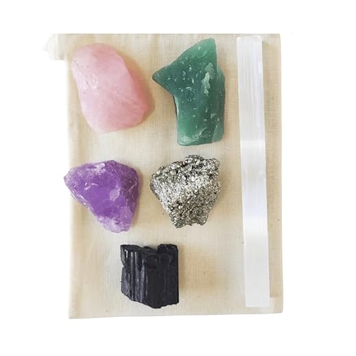 Kit de Cristais para Iniciantes - Bastão de Selenita, Quartzo Rosa, Quartzo Verde, Ametista, Turmalina Negra e Pirita | Energização, Proteção, Equilíbrio e Cura Emocional para Iniciantes no Mundo dos Cristais.