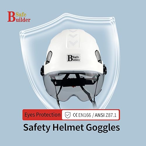 Miniatura 6 de SAFEBUILDER Protector integral retráctil deslizante para protección ocular montada en casco para casco PPE CE166 ANSI Z87.1
