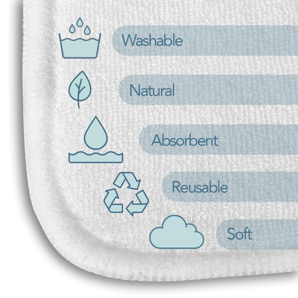 Lot de 5 inserts en coton écologique pour couches de bébé ultra absorbantes réutilisables 4 couches
