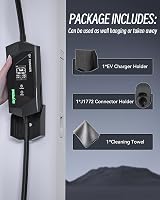 EVPEIWE Type 1 Elektromos Autó Töltőkábel Schuko Csatlakozóval - 3,68 kW, 5m, Állítható Áramerősség, Hordozható, IP65 Vízálló, SAE J1772 6