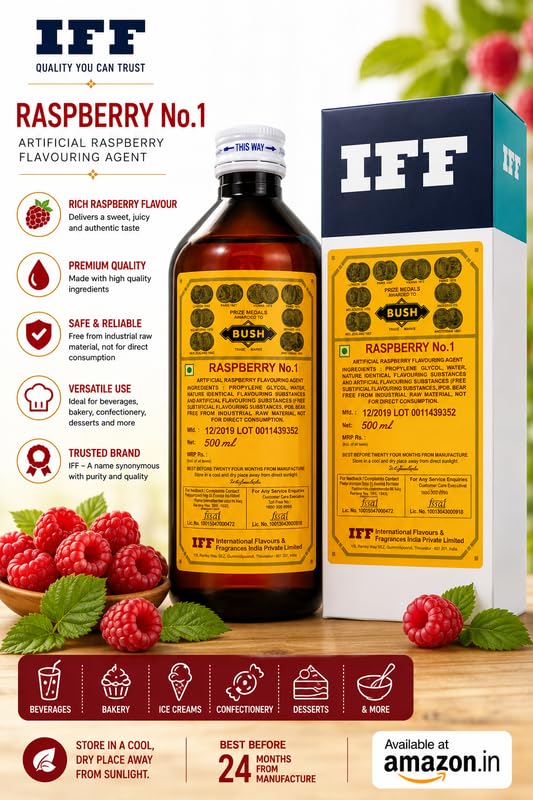 Image of IFF, Bush Raspberry No. 1, Aritifical Raspberry Flavouring Agent - 500 Ml