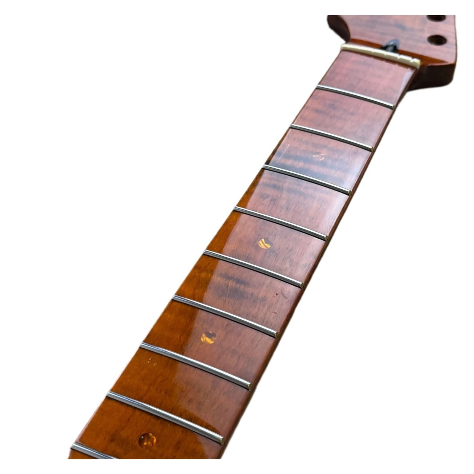 Manico for chitarra ST for mancini, tastiera in acero a 22 tasti, finitura lucida lucidata a mano, ricambio for chitarra elettrica