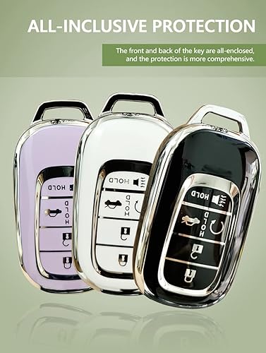Miniatura 5 de ontto Funda para llavero de 5 botones para llave inteligente Honda 2022 2023, funda suave y duradera de TPU para llave de automóvil Civic Accord