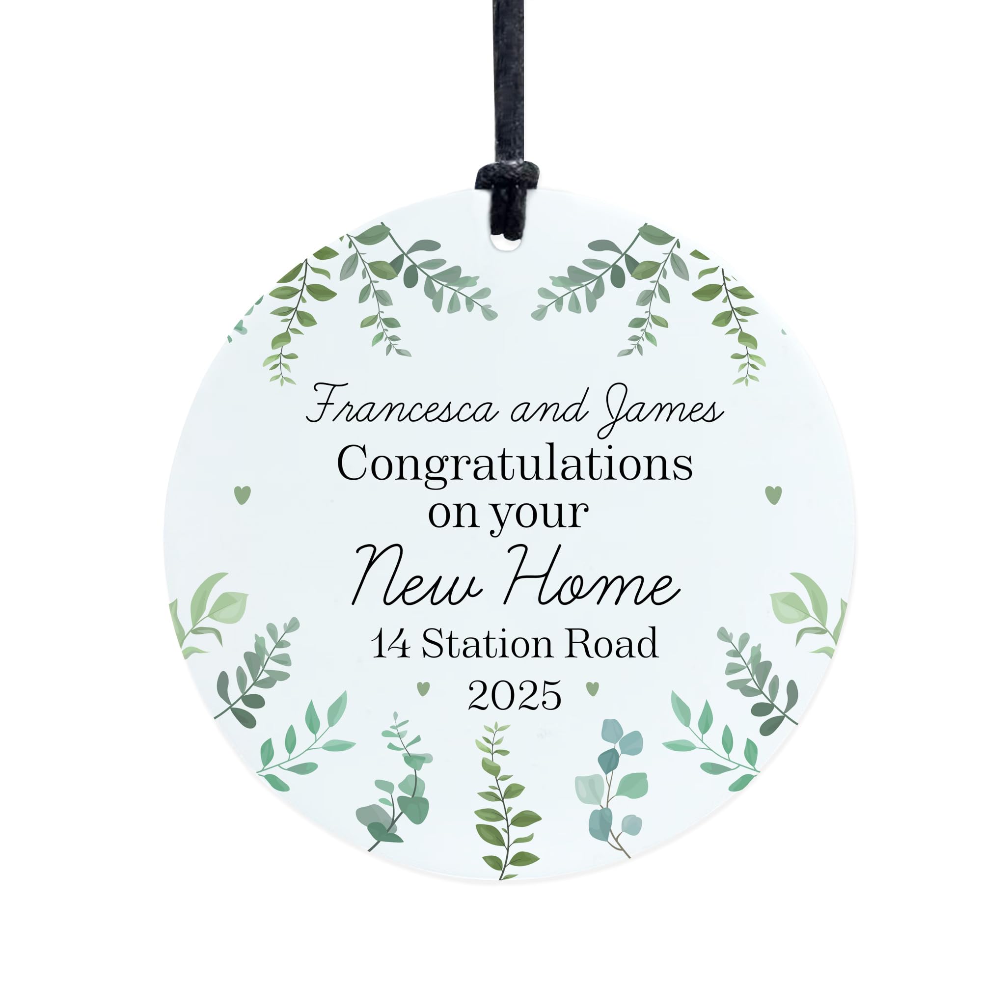 Red Ocean Congratulations New Home Gift Personalised Hanging Plaque Present For Couple Housewarming Gifts 1st Home Plaque For Him Her