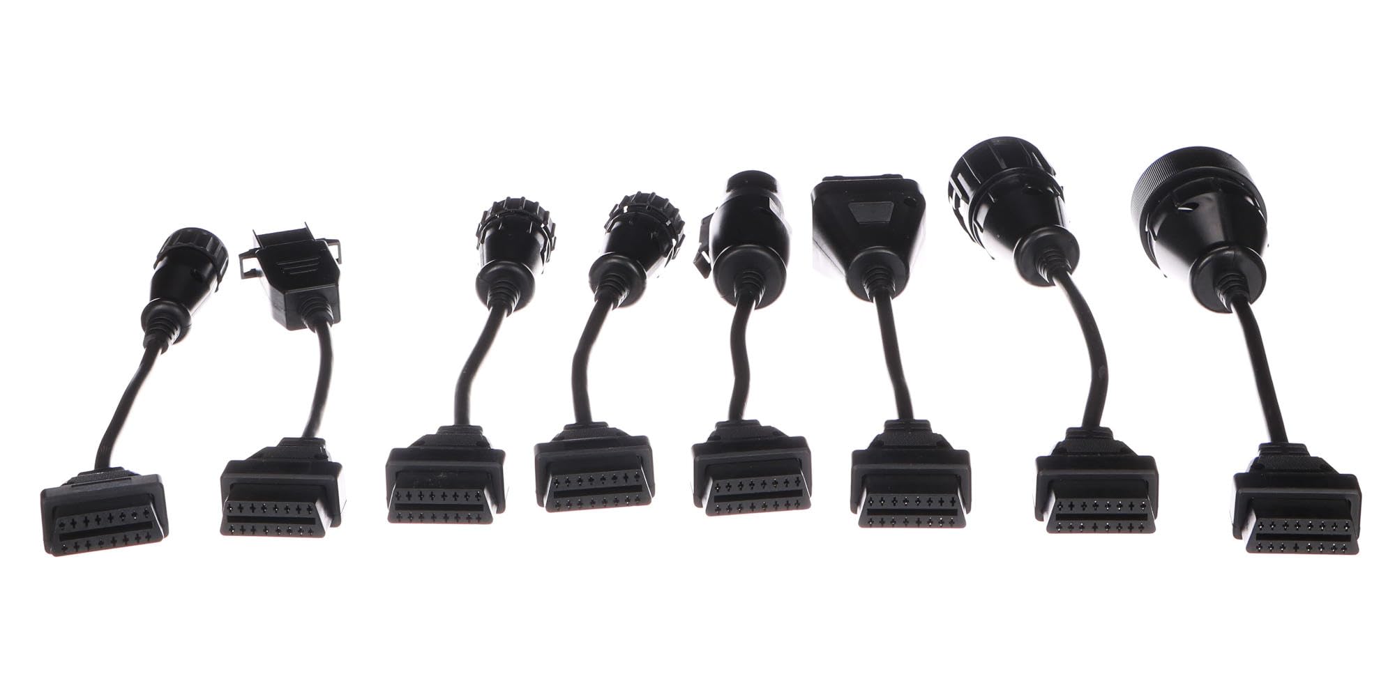 Mechanic Cable Set 2 | Adaptador Reductor OBD-II Compatible con Camiones | Kit de Cables de diagnóstico | Compatibilidad con Conectores de 16 Pines | 8 Piezas