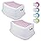 Step Stool for Kids (2 Pack), Toddlers Stool for Potty Training, Bathroom, Kitchen, Bedroom, Toy Room and Living Room. Toilet Stools with Soft Anti-Slip Grips for Safety, Stackable (Pink)