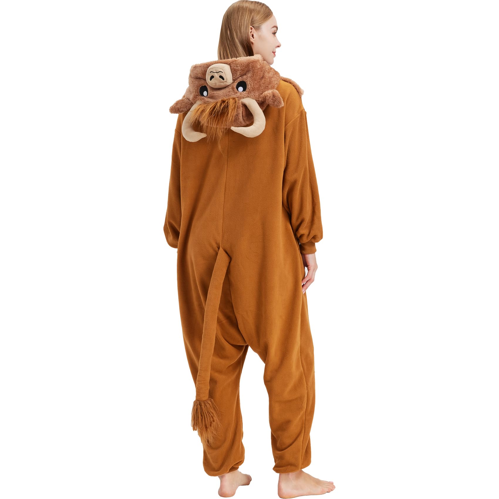 Pigiama unisex a forma di mucca delle Highlands, costume per Halloween, cosplay, pigiama, abbigliamento da notte