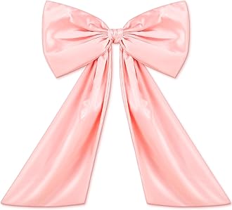 Bow Decor Large Bow for Room, Coquette Giant Ribbon Tie for Birthday Party Backdrop Wall Decor(Pink,24 x 18 Inches)