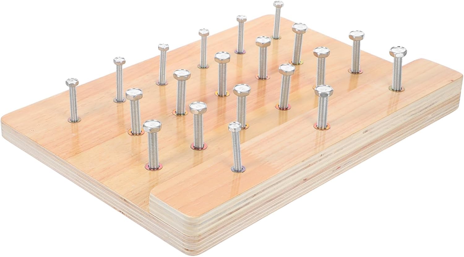 Milisten Hand Therapy Pegboard for Rehabilitation Wooden Exercise Board for Fine Motor Skills Development and Hand Flexibility Training at Home