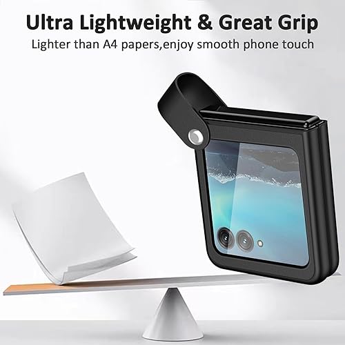 Miniatura 10 de NINKI Funda con tapa compatible con Motorola Razr Plus 2023, funda transparente para Motorola Razr 40 Ultra, funda protectora galvanizada a prueba