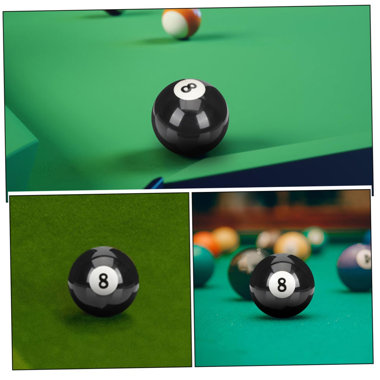 Palla da biliardo 8 pezzi numero 8 in resina resistente all'usura calibrata precisa rotonda ed equilibrata palla da gioco durevole per piscina e allenamento biliardo