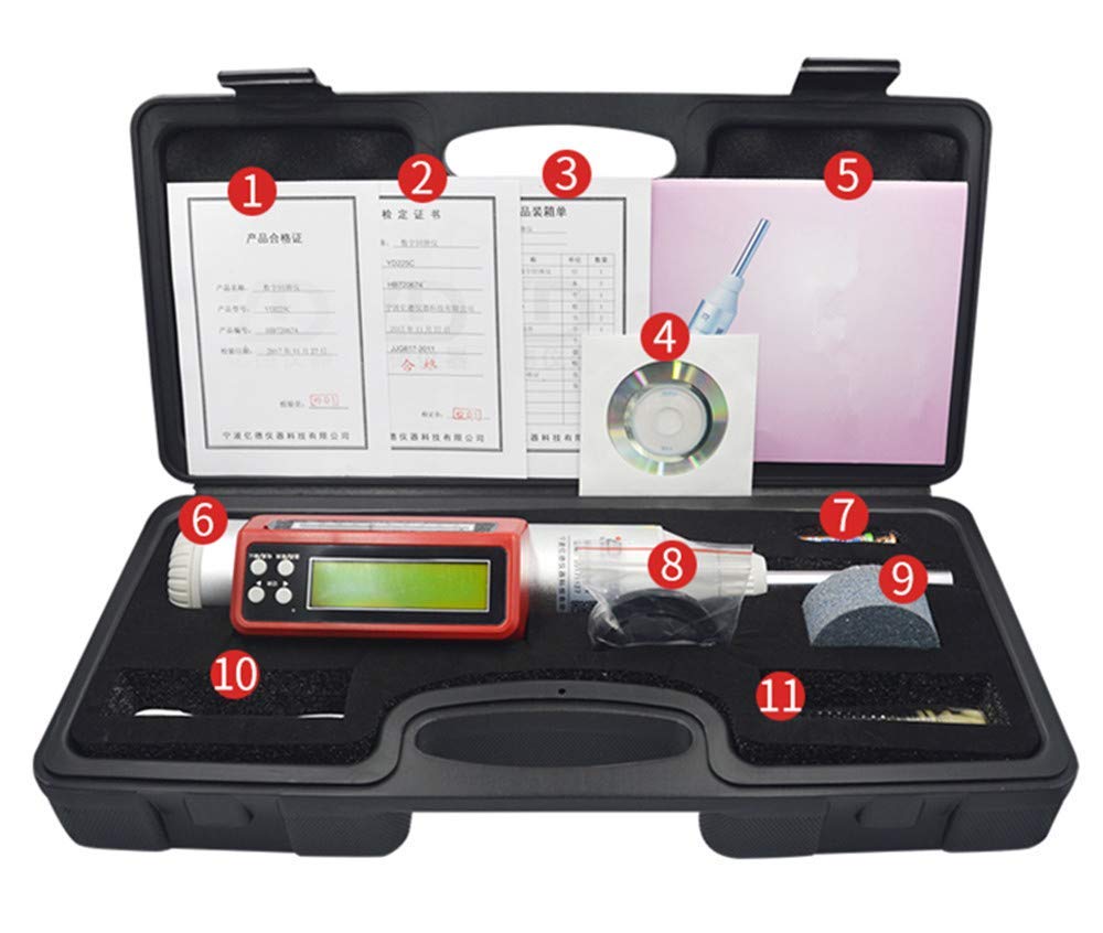 CGOLDENWALL Tragbares HD-225C Digitales Display Hammer Resiliometer Beton Rebound Tester Testgerät Werkzeug