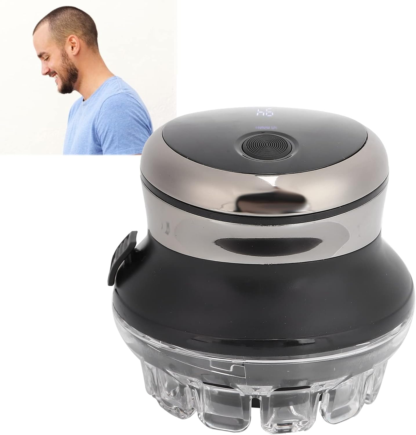 Ejoyous Elektrische tondeuse, USB-oplaadbaar, waterdicht, 360° lemmet, voor hoofd, uniseks