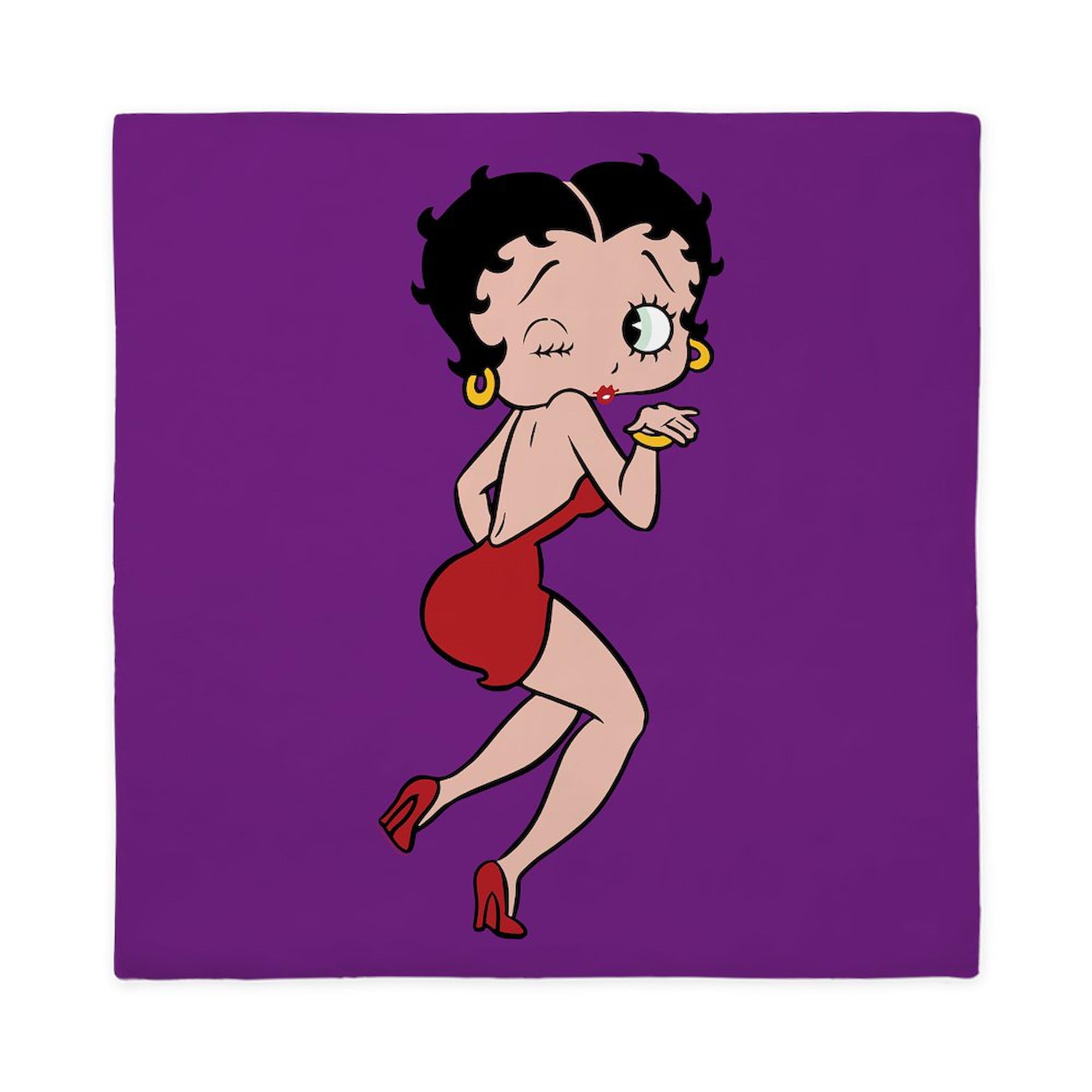 CafePress Betty Boop Blow A Kiss Queen Duvet Cover, Printed Comforter Cover, Unique Bedding