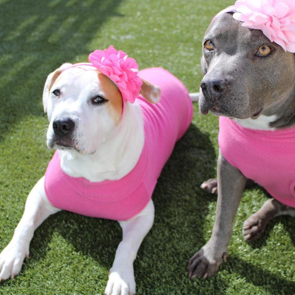 Gooby Stretch-Fleece-Weste, Hundepullover – Rosa, Größe 6XL – Warmer Pullover Fleece Hundejacke – Winter-Hundekleidung für kleine Hunde Junge oder Mädchen – Hundepullover für große Hunde | Pullover, keine Reißverschlüsse; 4-Wege-Stretch-Fleece; vollständi