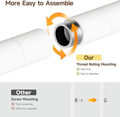 Miniatura 9 de ONBRILL H3 - Sistema de armario para montaje en pared, perchero industrial expandible para colgar ropa, organizador de armario resistente y