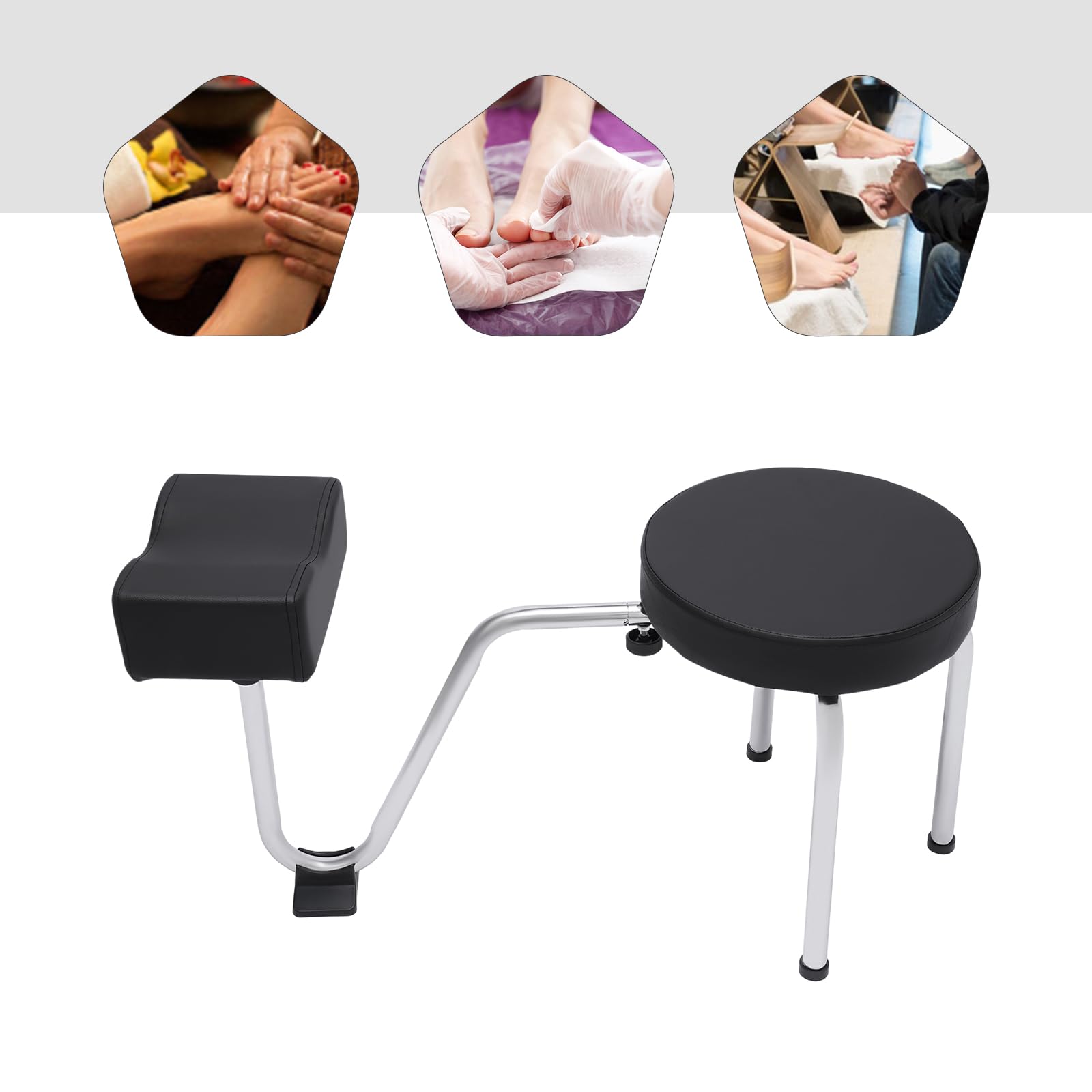 Sgabello pedicure, pedicure regolabile sgabello un pezzo manicure poggiapiedi bellezza salone spa tatuaggio sedia, poltrona manicure