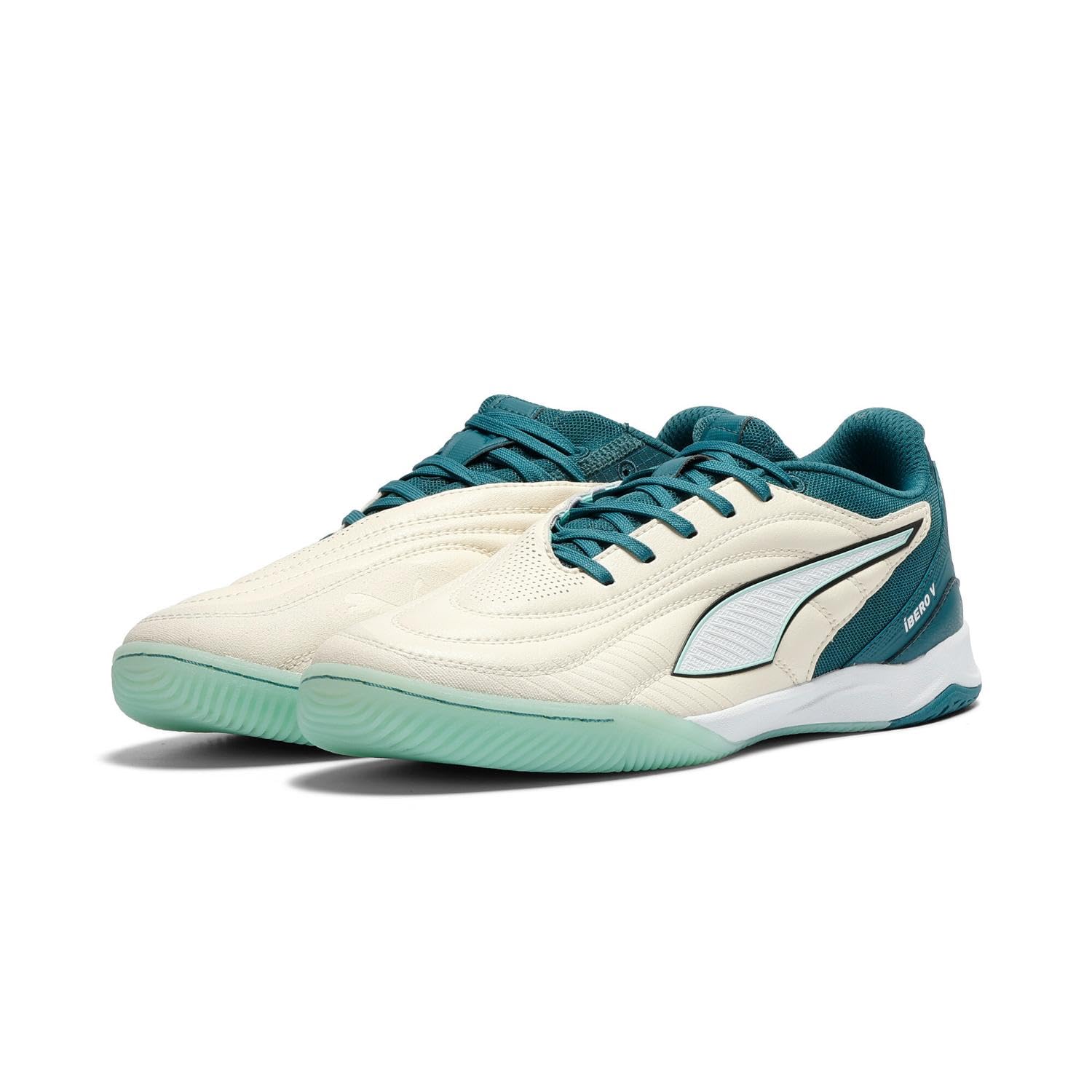 PUMA Unisex IBERO V Football Boots, Sugared Almond-PUMA White-Emerald Ice-Mint Jelly-PUMA Black, 11.5 UK