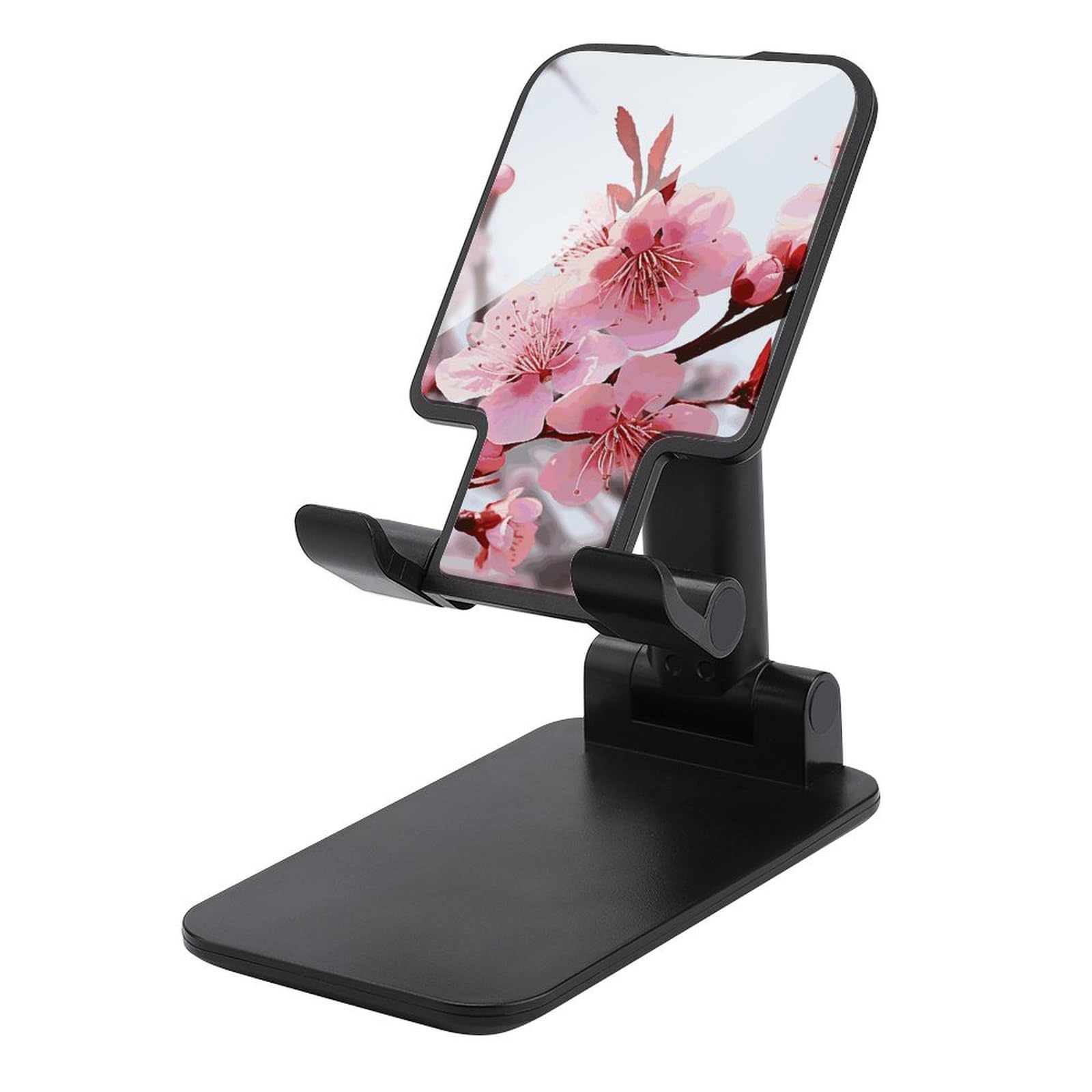 Support de téléphone pliable fleur de prunier au design compact et réglable