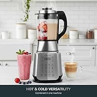 Vista 2 de Glass Blenders for Kitchen – Stainless Steel Professional Blender for Smoothies 1500W Motor, Food Processor Combo 9 Adjustable Speeds, 14 Preset