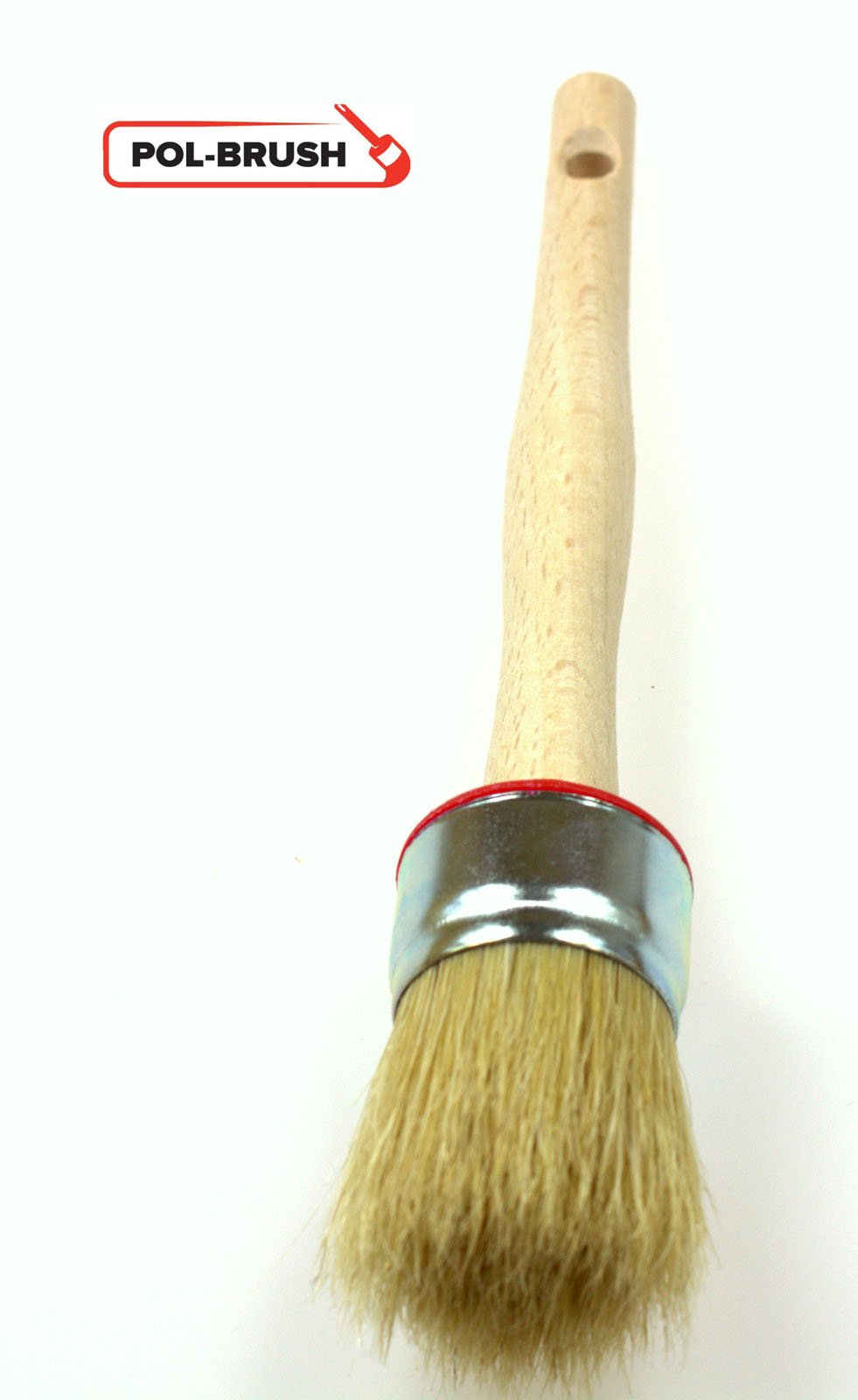 Brocha de pintor redonda, brocha virola de cerdas naturales. 11 diámetros disponibles