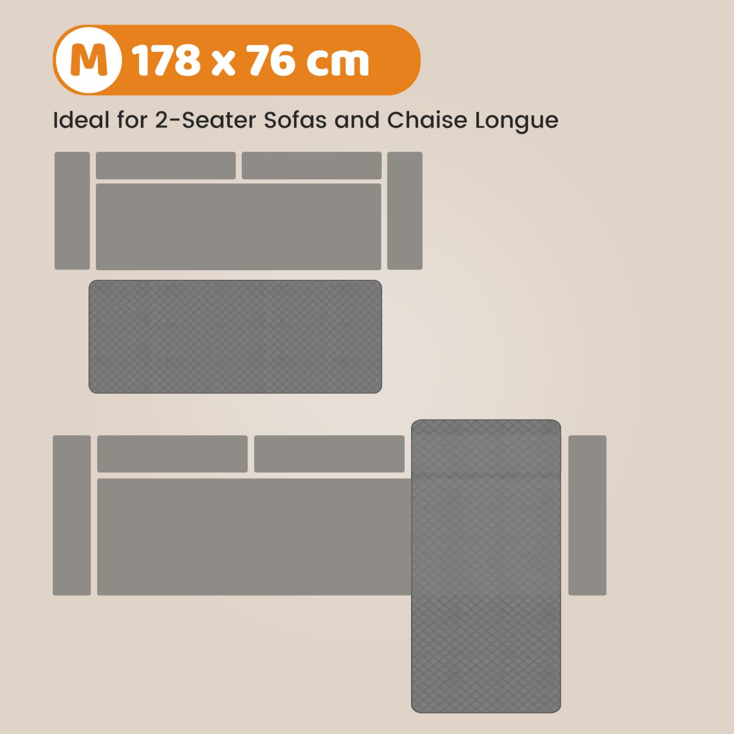 Nobleza Protector Sofá Impermeable para Perros, Manta Antipelos Mascotas 178x76cm, Manta Impermeable Cama, Funda Protectora Reutilizable, Fácil Limpieza, Lavable, Antideslizante