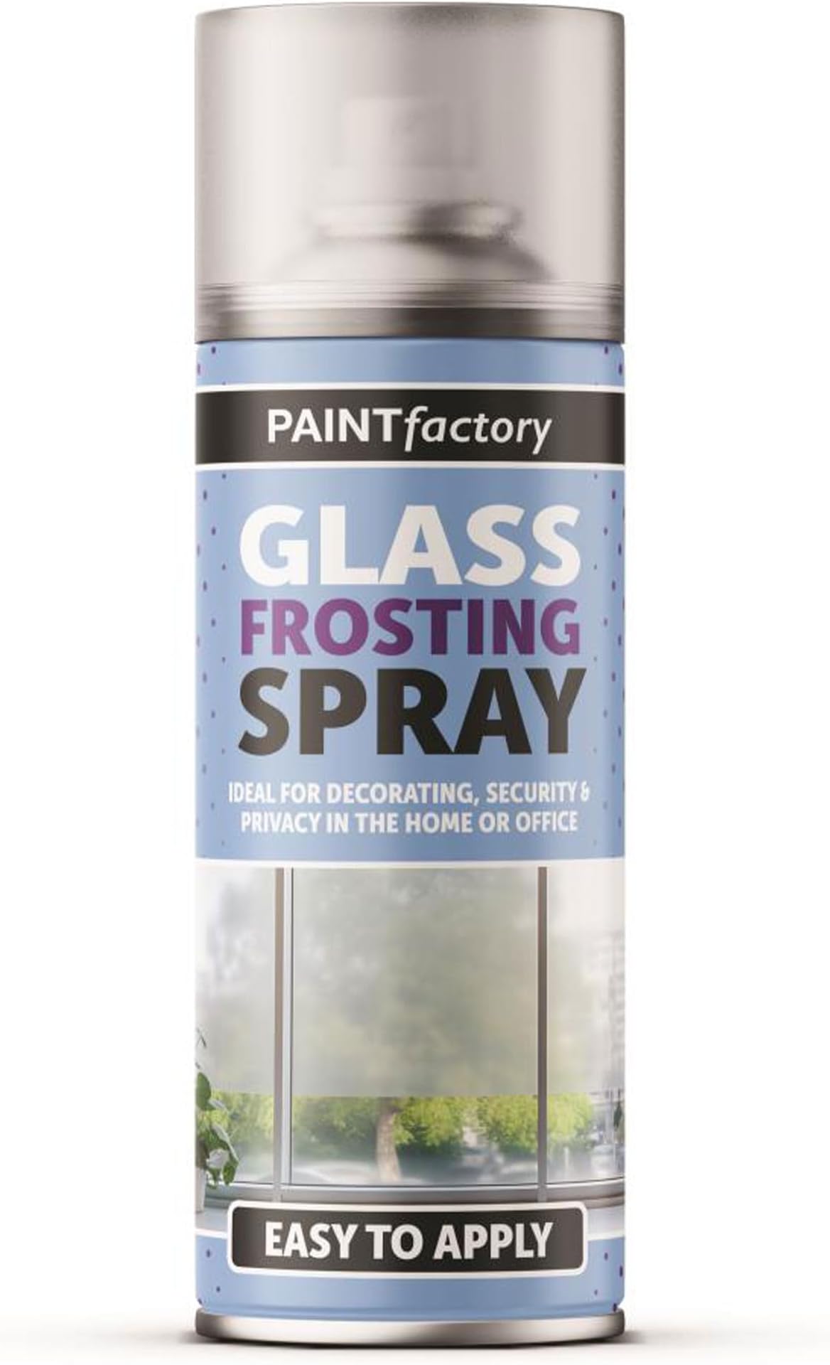 Eliz Rapide Paint Factory Glass Window Frosting Spray Can 400ml - Ideal For Decorating, Security & Privacy In The Home or Office, Easy Apply
