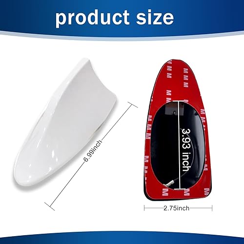 Miniatura 2 de leediga 1 antena de aleta de tiburón para automóvil, receptor de señal de automóvil ABS, antena de radio para techo superior, cubierta de base de
