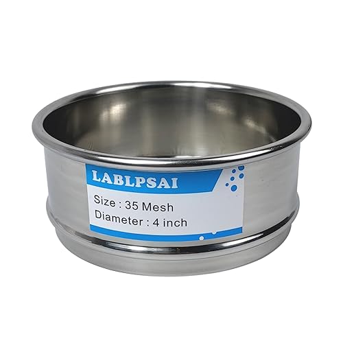 Miniatura 42 de Tamices de Laboratorio de 18 Mallas, Diámetro de 4 Pulgadas, Tela de Alambre de Acero Inoxidable 304, Tamiz de Prueba para Laboratorio Industrial y