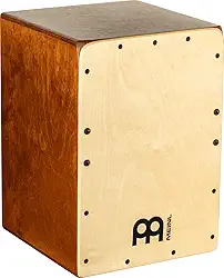 Caixa de caixa de cajon Meinl com armadilhas internas – Feito na Europa – Placa frontal de bétula báltica/corpo de bétula de amêndoa, tamanho compacto, garantia de 2 anos (JC50AB-B)