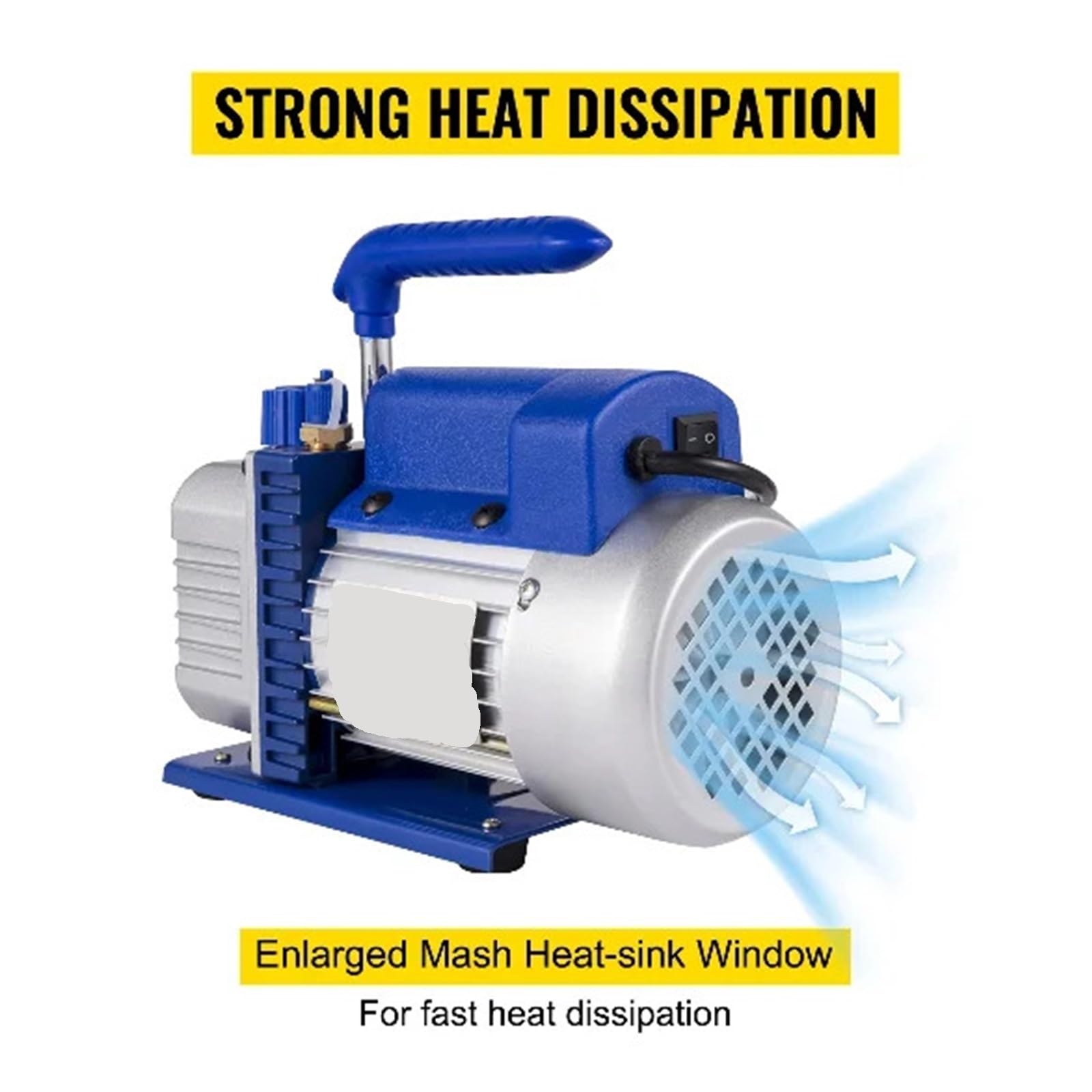 Vakuumpumpe, einstufige Drehschieber-Kältemittelvakuumpumpe | 1/4HP 3CFM Kühlung for die Reinigung und Wartung von Haushaltsklimaanlagen