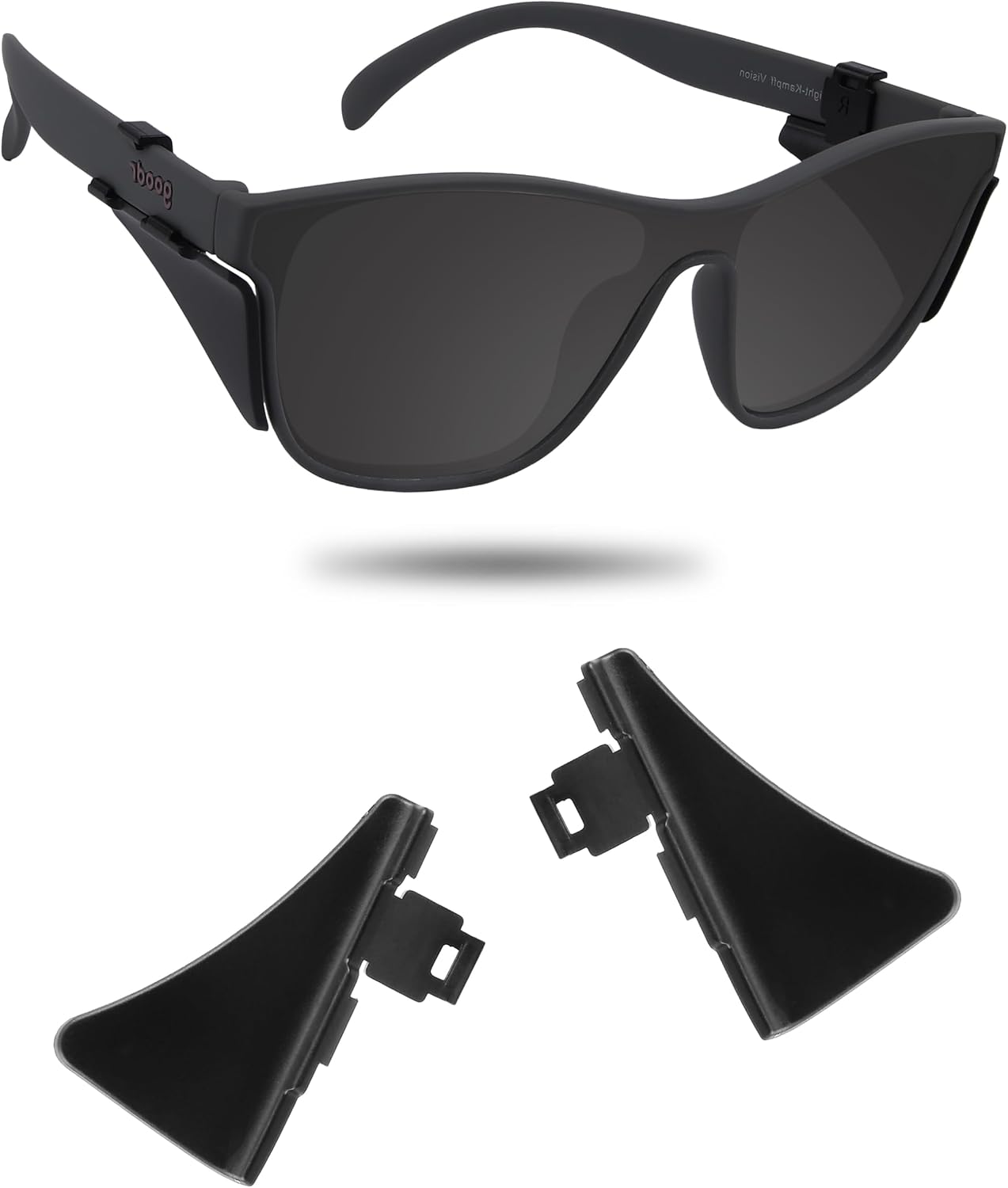 Fiskr Glasses Side Shields for GOODR Vioght-Kampff Vision, Flexible Eye Protection