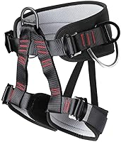 HandAcc Thickened Climbing Harness Safety Belt - 25KN Strength, 300KG Limit for Rock Climbing, Caving, Tree Climbing & Rescue