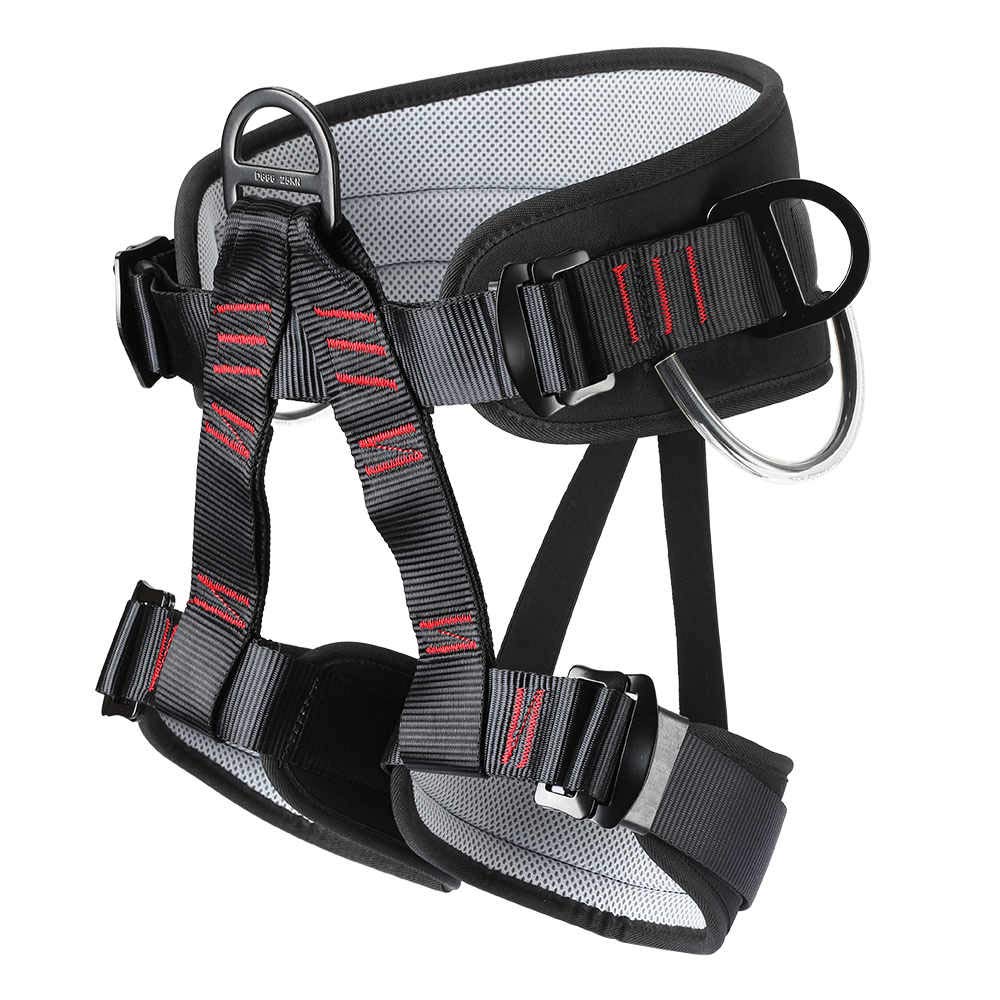 Climbing belts, Thicken Professional Half Body Safety Belt For Tree Climbing Saddle, Fire Rescue, Roofing and Rappelling, Climbing Gear