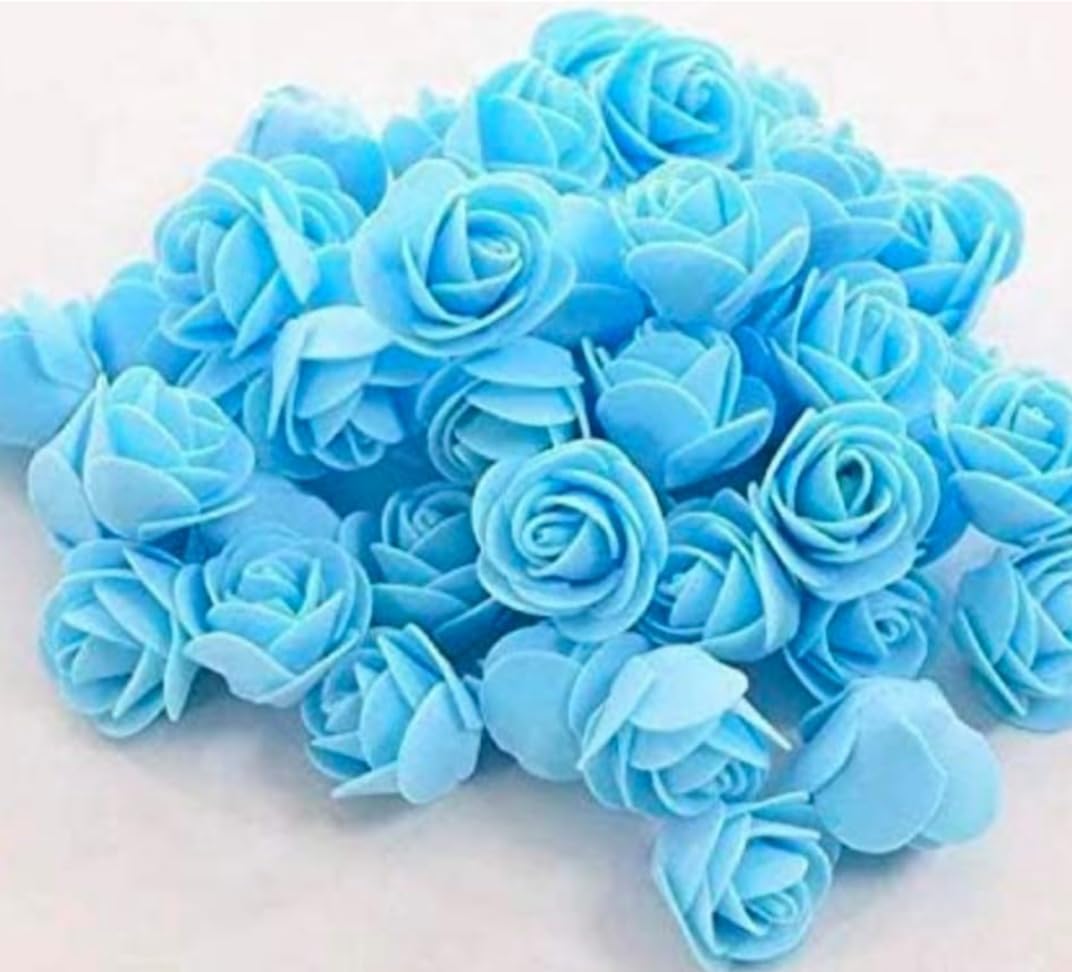 Pack of 50 Pieces - 3 cm Each - Artificial Mini Foam Rose Flowers for Decoration/Art and Craft Work/Hairstyle and Tiara Making/Gift Packing/Card Making (Purple) (B0CYLWK9NP) Amazon Price History, Amazon Price Tracker