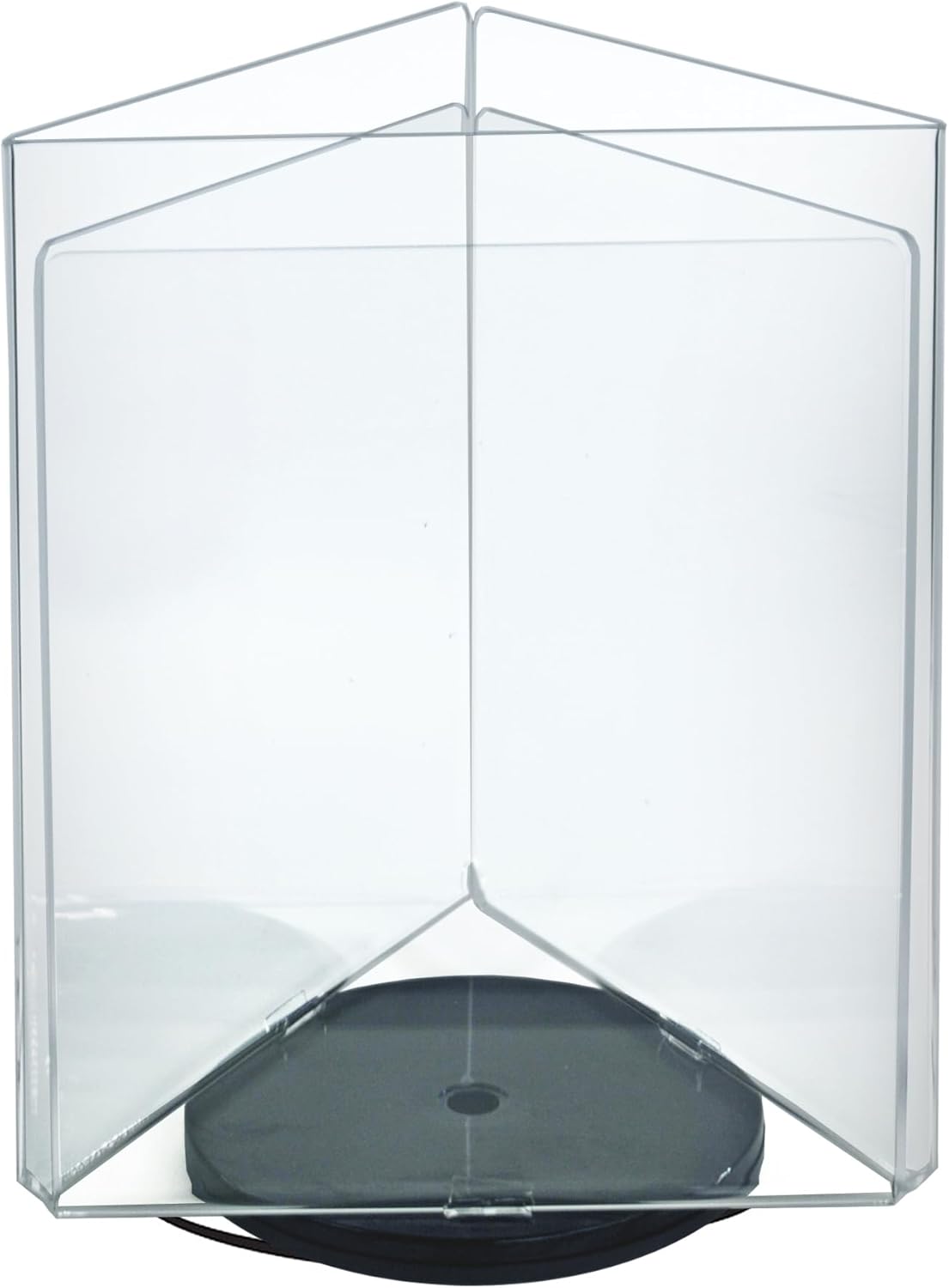 Azar Displays 193732 8.5" W x 11" H 3-Sided Sign Holder with Revolving Base, clear