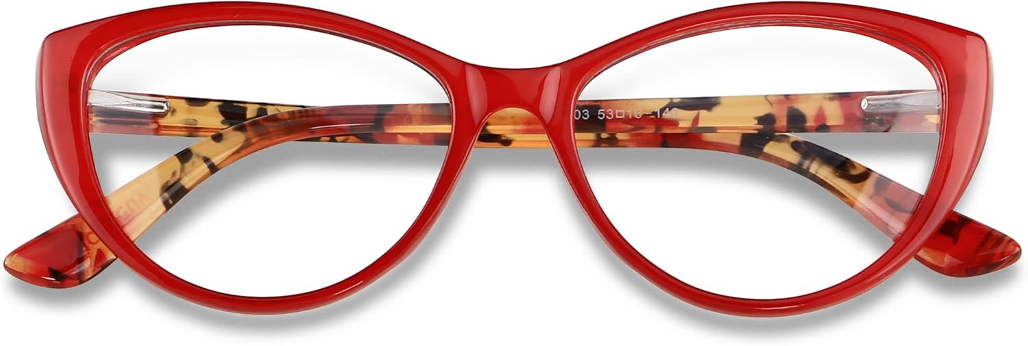 ANDWOOD Blue Light Blocking Glasses Women Bluelight Blocker Computer Cateye Clear Cat Eye Eyeglasses Frame AR003