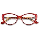 ANDWOOD Blue Light Blocking Glasses Women Bluelight Blocker Computer Cateye Clear Reading Cat Eye Eyeglasses Frame Red