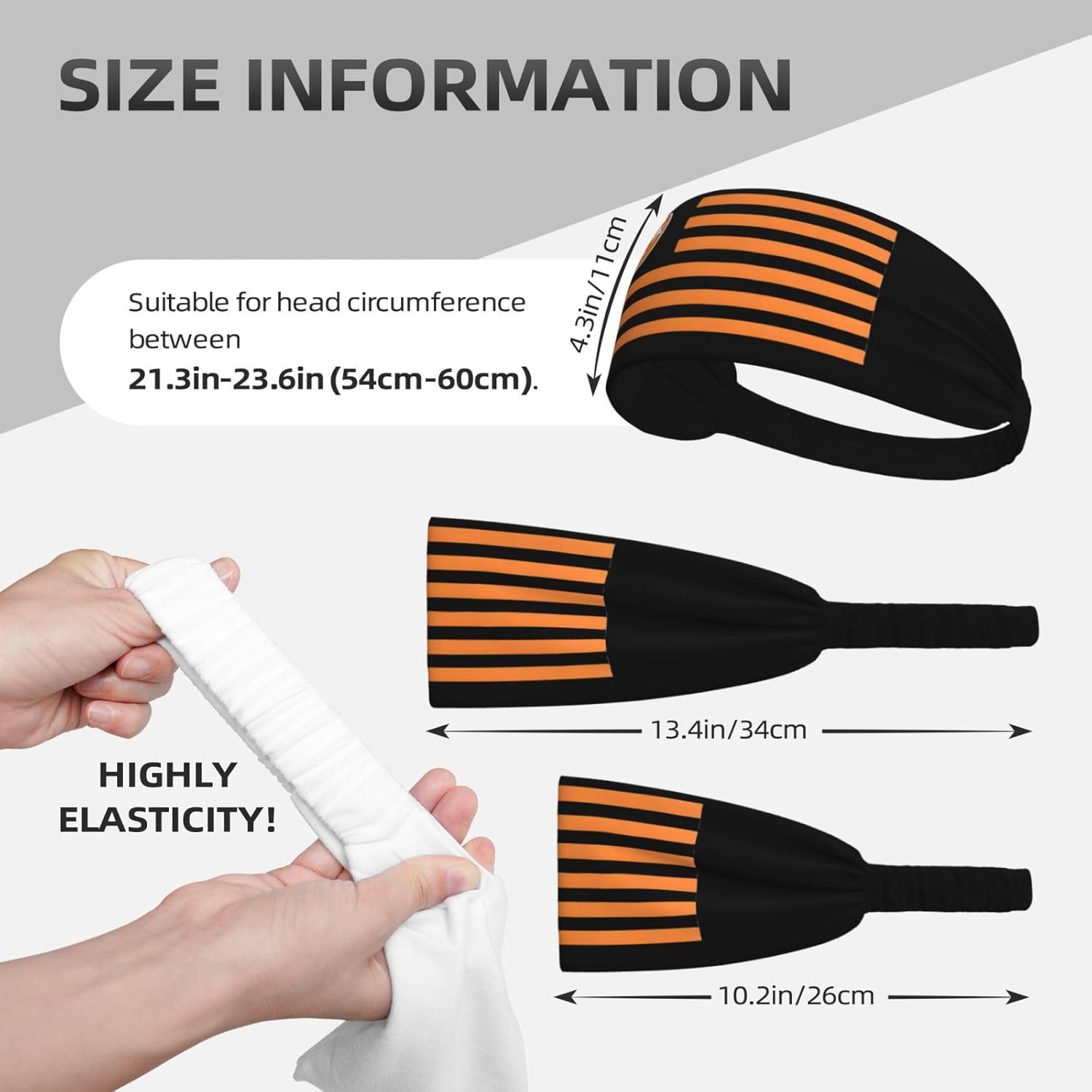 Sports Sweatband for Men Women Headband Sweat Resistant Perfect Gym Outdoor Yoga Workout Activities Running