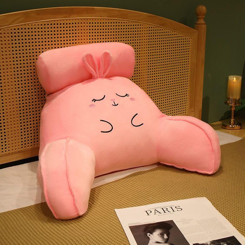 Coussin de repos au lit en velours avec support nuque et bras pour lecture et TV