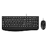 Wired Keyboard and Mouse Combo, EDJO Full-Sized Ergonomic Computer Keyboard with Palm Rest and Optical Wired Mouse for Windows, Mac OS Desktop/Laptop/PC