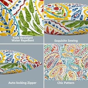 Lvtxiiioutdoorthrowpillowcovers18x18inchcoversonlymodernpaisleypatterndecorativesquaretosspillowcasepackof2forhomepatiogardensofabedfurniturepaisleymulti Urban Country Home Decor Lvtxiii outdoor throw pillow covers 18 x 18 inch covers only modern paisley pattern decorative square toss pillow case pack of 2 for home patio garden sofa bed furniture paisley multi urban country home decor